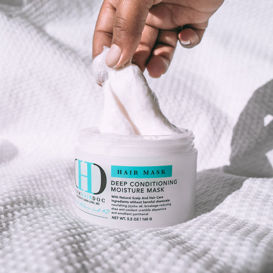 Hair Mask, Deep Conditioning Hair Mask, Hydrating Detangler Moisturizing Dermatologist-Developed Treatment for Curly, Dry, Frizzy, Swimmer's Hair & Itchy Scalp – 5.5 oz